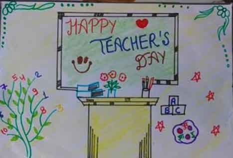 happy teachers day drawings for kids