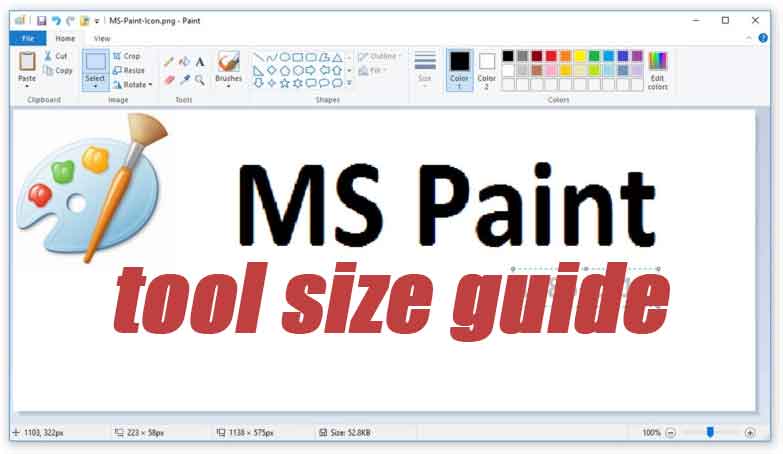Ms paint eraser size guide, how to change
