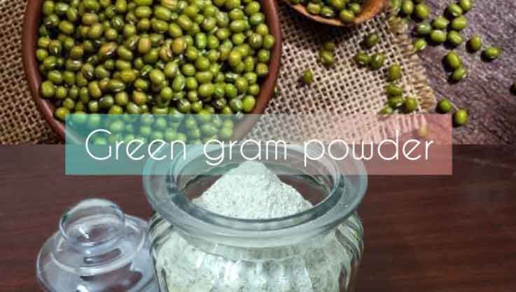 how to make green gram bathing powder easily at home