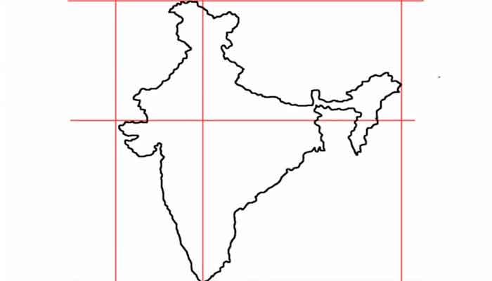 complete drawing India map and correct the mistakes