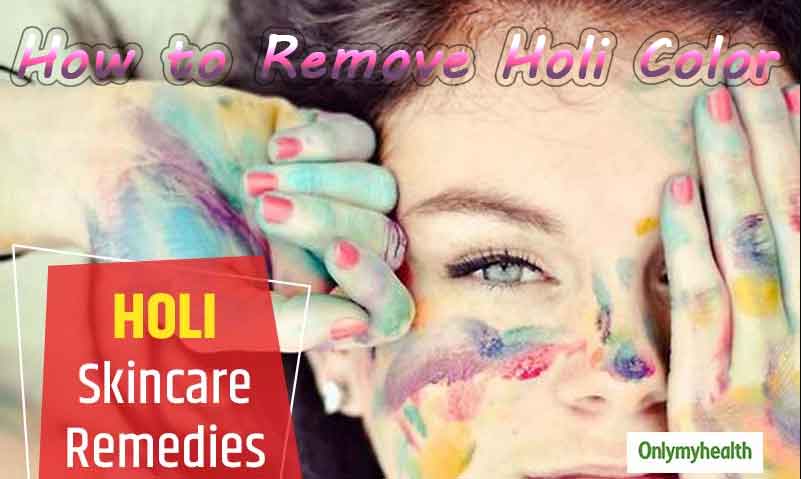 how to remove Holi color easily