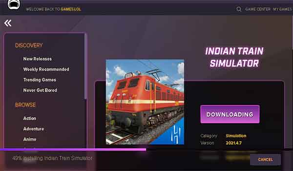 installing indian train game