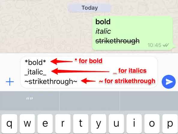 Change Whatsapp Font to the Monospaced Style