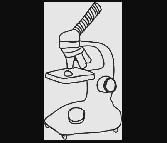 How to draw microscope for kids and beginners