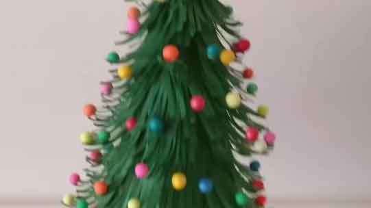 Easiest Small Christmas tree making with Paper (Method 2)