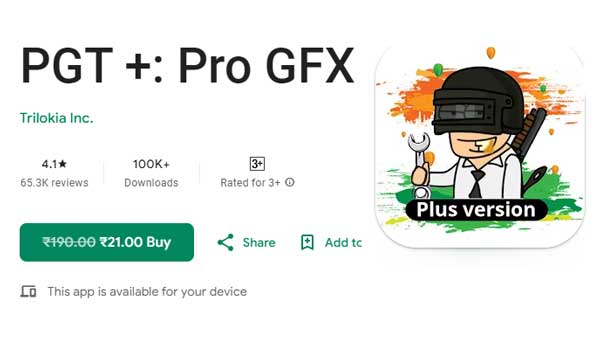 PGT +: Pro GFX & Optimizer