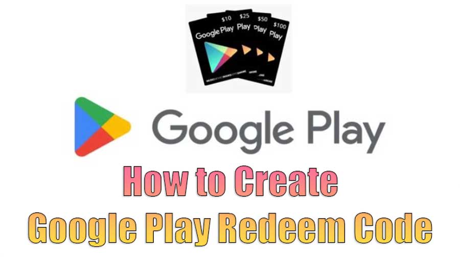 how to create google play redeem codes